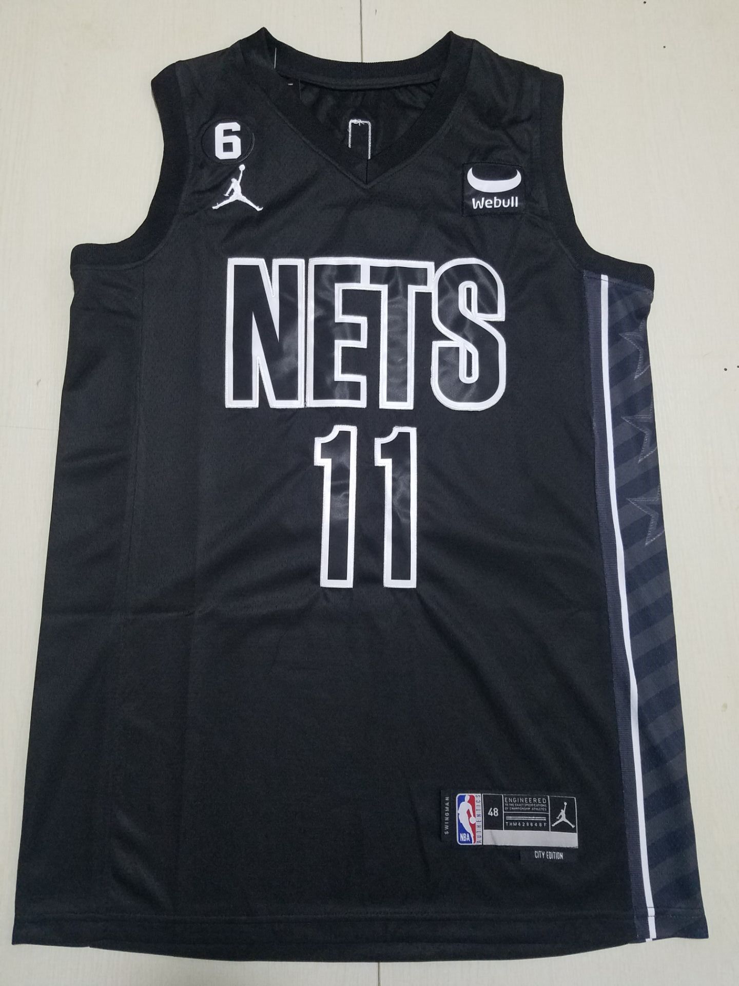 Men Brooklyn Nets #11 Irving Black Declaratory Edition 2022 NBA Jersey->brooklyn nets->NBA Jersey